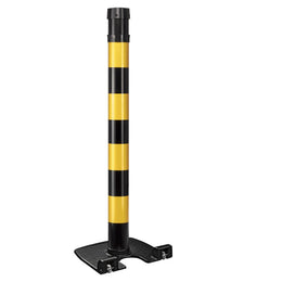 Poteau récepteur intérieur acier – 6 sangles en tête, trou fileté panneau, base lestée ou à fixer