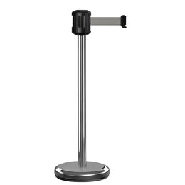 Poteau de guidage extérieur à sangle 2m – Base lestée inox, sans ancrage