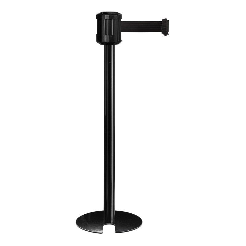 Poteau extérieur noir base empilable - sangle 2m noire