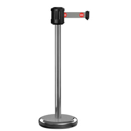 Poteau de guidage extérieur à sangle 2m – Base lestée inox, sans ancrage