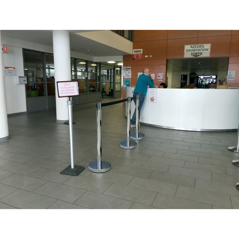 Poteau d'information plastique hauteur fixe