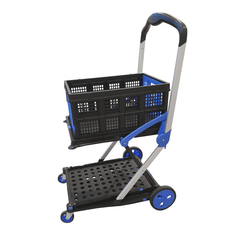Chariot repliable porte bac -  alu + PP