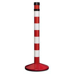 Poteau récepteur intérieur pour sangle 4m – Tête 6 sangles, trou fileté, base lestée ou fixe