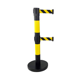 Poteau de guidage intérieur à double sangle 4m – 2 sangles simultanées Ø75mm, base lestée