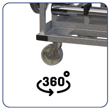 Chariot de transport pour 16 poteaux