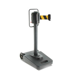 Chariot de délimitation à sangle grande longueur – 1 ou 2 sangles, 15m ou 20m, rouge/blanc ou noir/jaune