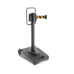 Chariot de délimitation à sangle grande longueur – 1 ou 2 sangles, 15m ou 20m, rouge/blanc ou noir/jaune
