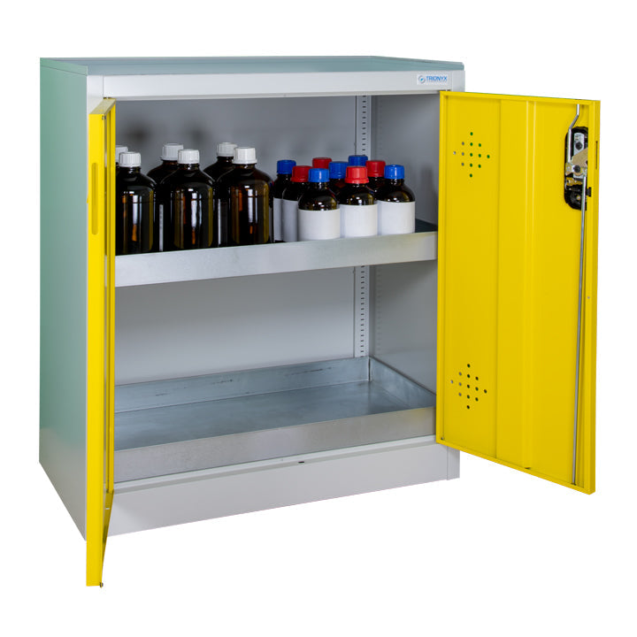 Armoire produits dangereux bicolore basse 2 portes 155 L - AZ110