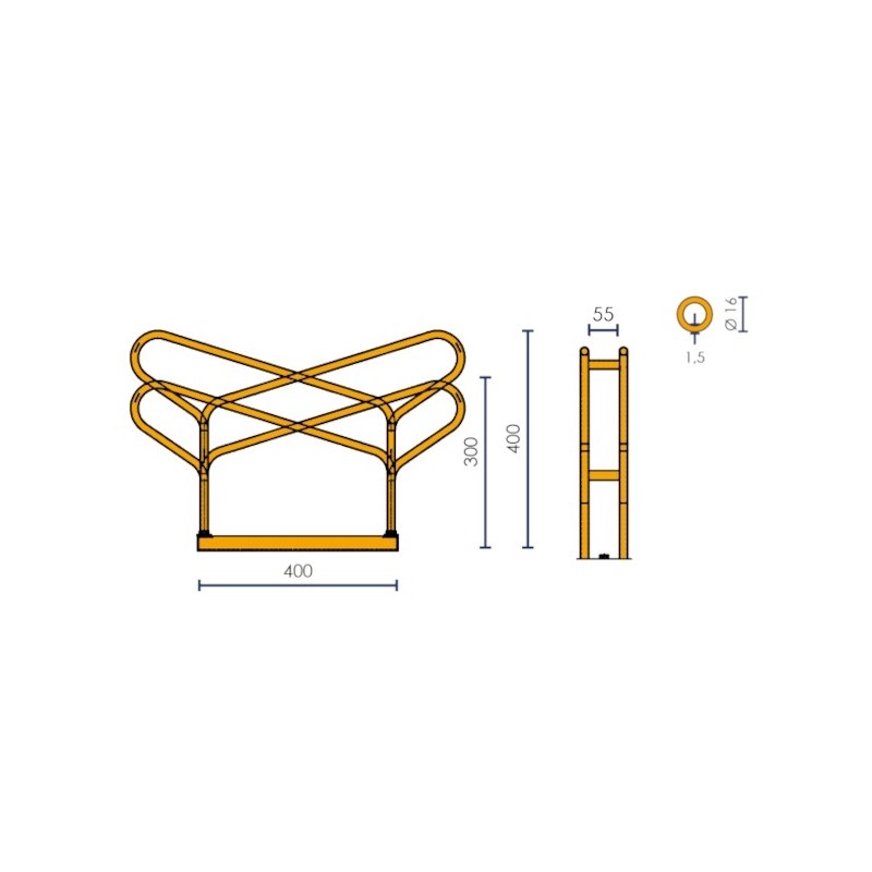 Rack à vélos râtelier de 4 à 10 places