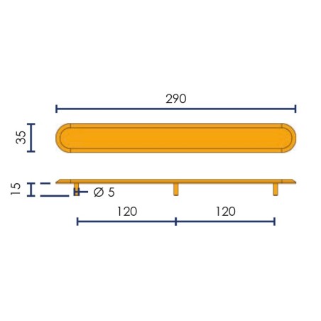 Podotactiele tegel 290 mm - Viso