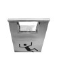 Stainless steel danger warning stand - Viso