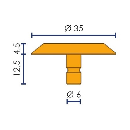 35mm tactile paving stud - Viso