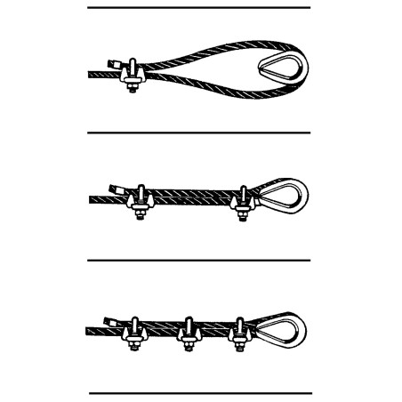 Zinc-plated standard wire rope clip - Viso