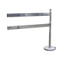 Zinc-plated steel bollard kit with barrier - Viso