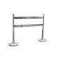 Zinc-plated steel bollard kit with barrier - Viso