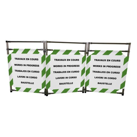 Inox Werfbarrière met - 3 barrières - Viso