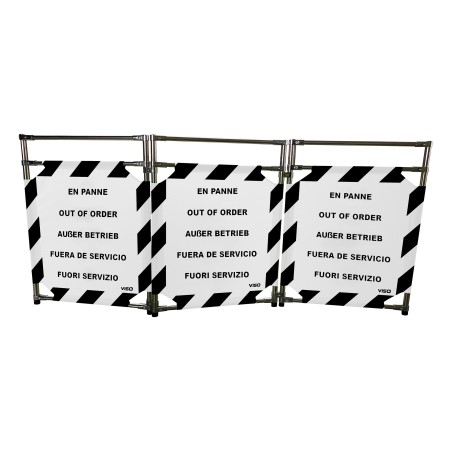 Inox Intervention barrier - 3 panels - Viso