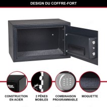 Coffre-fort-Médium -Serrure Electronique -MASTERLOCK -X055ML