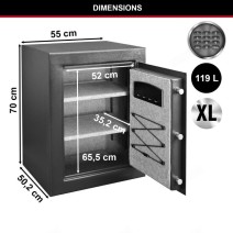 Coffre-Fort Haute Sécurité-Serrure Électronique XL -MASTERLOCK- T8-331ML