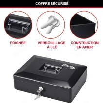 Coffre à monnaie - Serrure à Clé - MASTERLOCK - CB-12ML