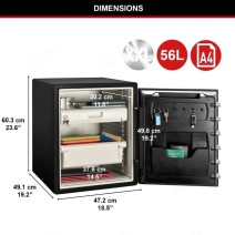 Coffre-fort Ignifugé et Étanche - Serrure Electronique - Format XXL - MASTERLOCK - LTW205GYC