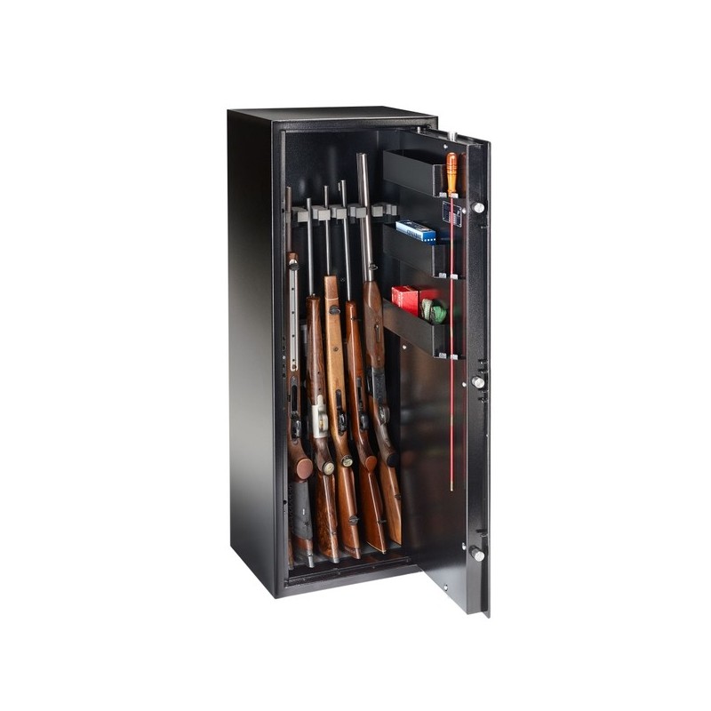 Armoire 7 fusils + Coffret interne - Serrure à clé - Ranger N7S - BURG WÄCHTER