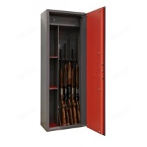 Armoire 6 fusils + coffret interne - Serrure à clé - COFFREFORTPLUS CFPPOI6