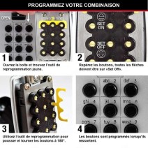 Boite à clés sécurisée à bouton-poussoir avec anse - MASTERLOCK - 5422EURD