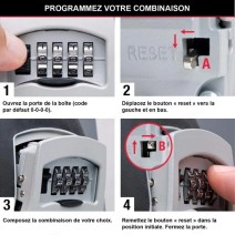 Boite à clés sécurisée-Médium-Fixation murale- MASTERLOCK-5401EURD