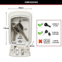 Boite à clés sécurisée-Médium-Fixation murale- MASTERLOCK-5401EURD