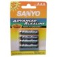 Lot de 4 Piles alcalines AAA 1.5V - SANYO