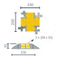 4-way intersection for hooded cable pass - Viso