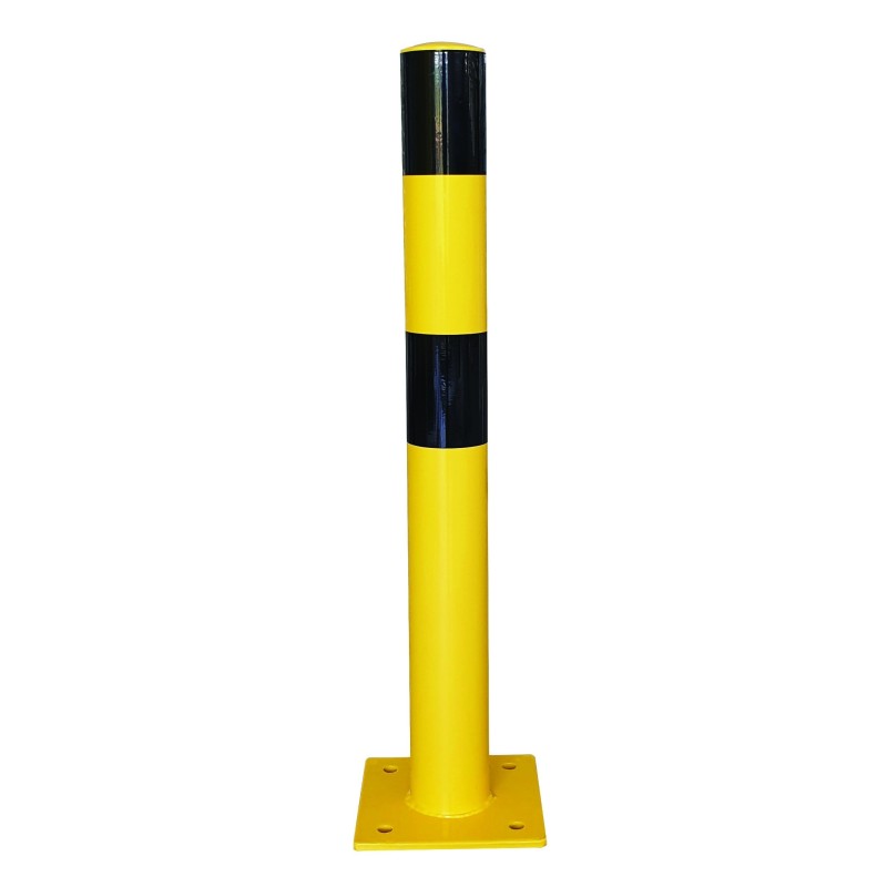 Steel safety bollard with rounded edges  - Viso