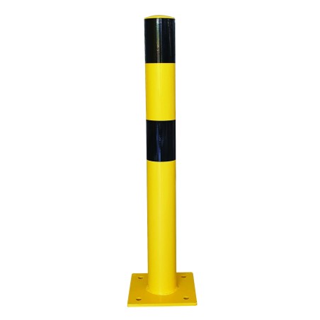 Steel safety bollard with rounded edges  - Viso