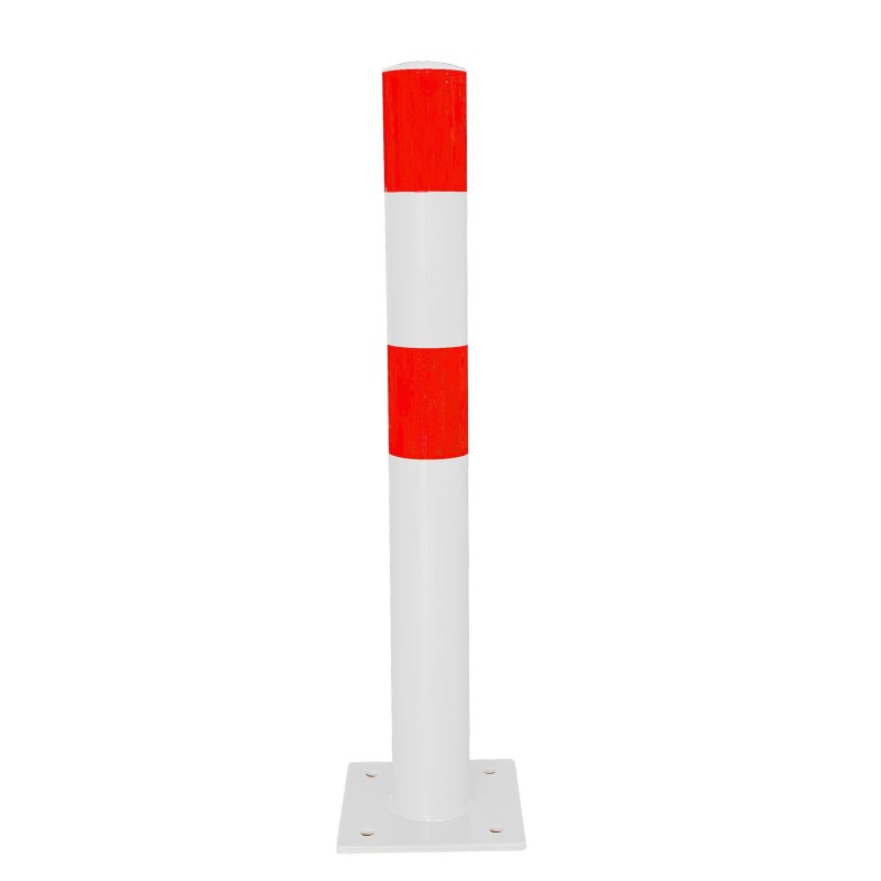 Steel safety bollard with rounded edges  - Viso