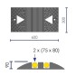 Cable pass with 2 channels - Viso