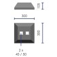 Polypropylene safety barrier base - Viso