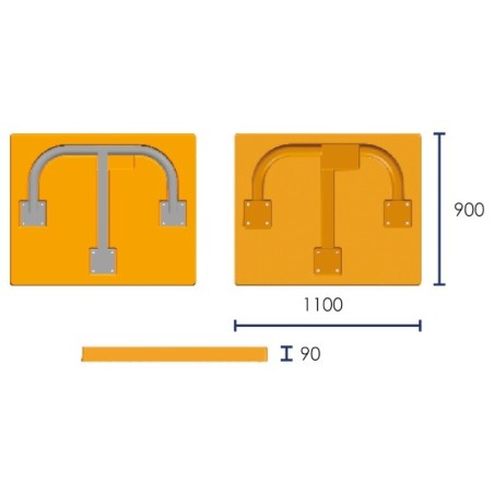 High-Resistance Parking Bollard with Rubber Embedment Structure - Viso