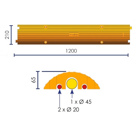 Cable pass 3 channels - Viso