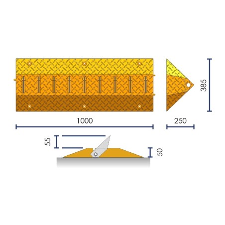 Steel anti-rollback speed bump - Viso