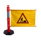 High visibility bollard with tarpaulin - Viso