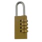 brass combination padlock with 4 digits - Viso