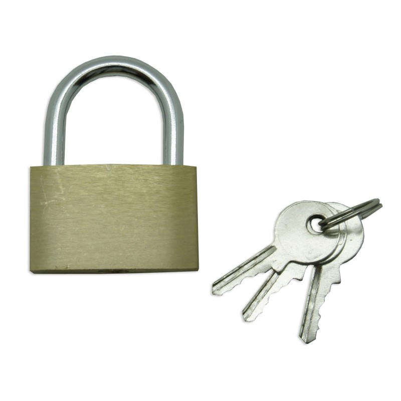 Standard brass padlock with keys - Viso