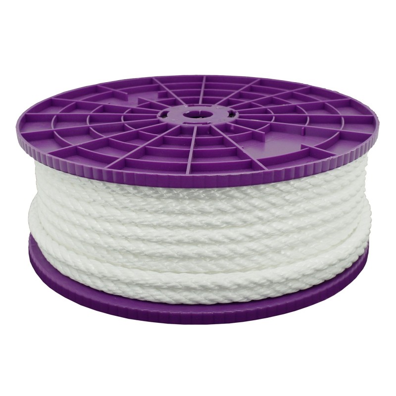 White polypropylene rope - spool - Viso