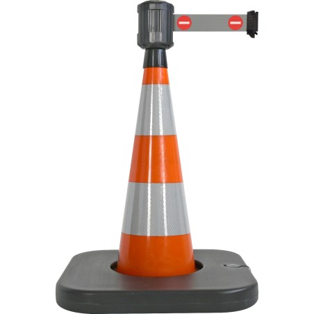 Traffic cone with retractable belt - Viso