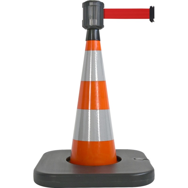 Traffic cone with retractable belt - Viso