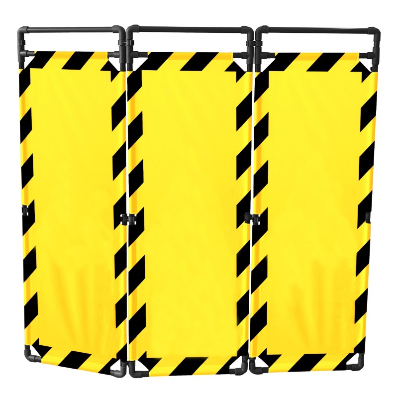 PVC Intervention barrier - 3 panels - Viso