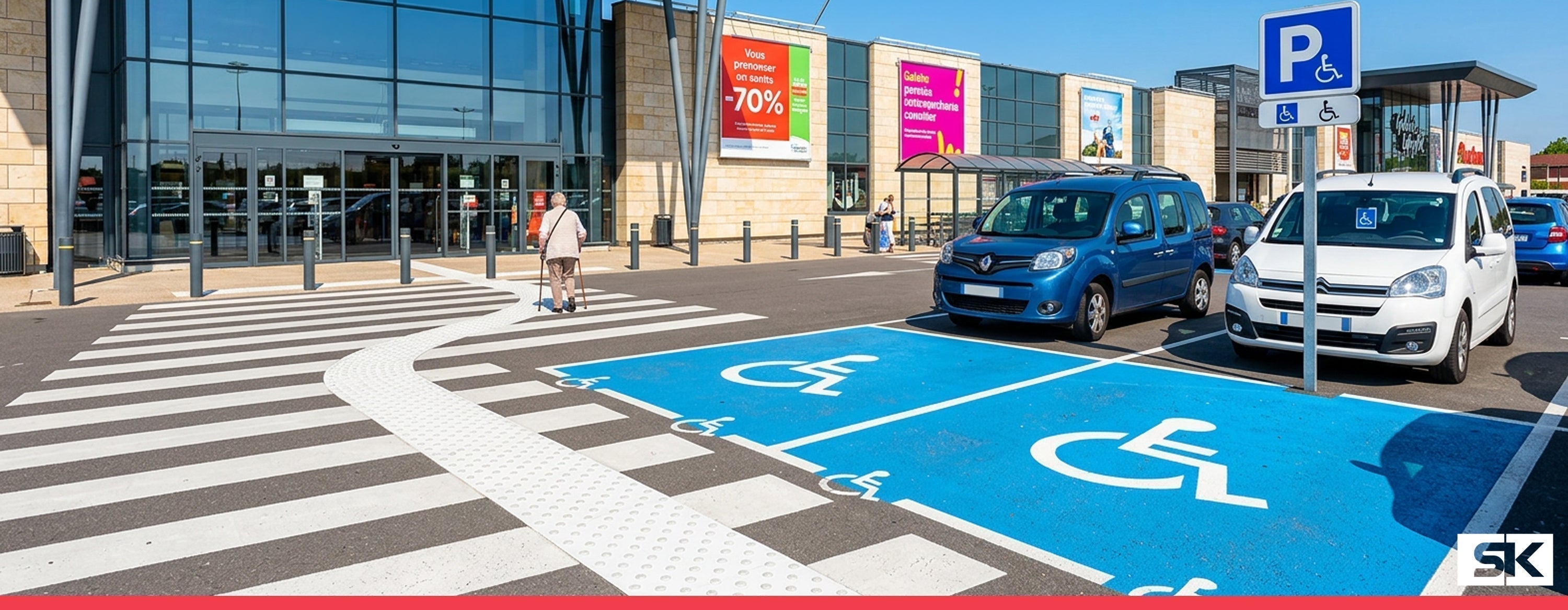 Aménagement parking PMR