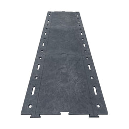 Plaque de roulage 40T PEHD bordure blanche - poignées intégrées, 6 points de fixation