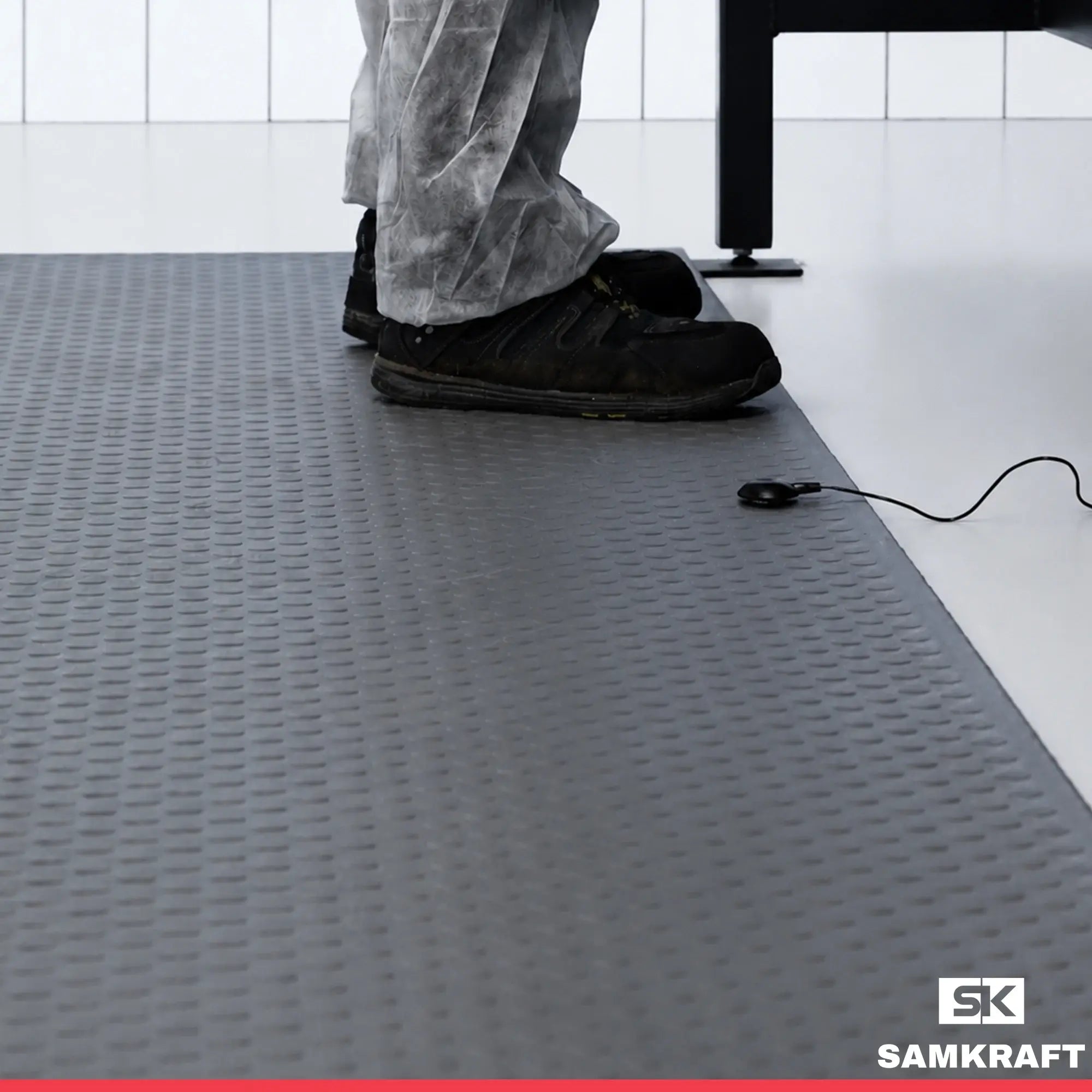 Tapis antistatique ESD W4 - Anti-fatigue sol, mousse vinyle 9,5 mm